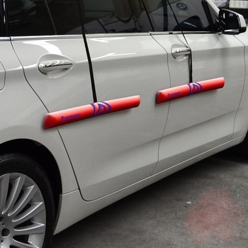 protetor de porta magnético para carros proteporta vermelho par